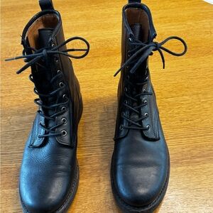 Frye Leather Lace-Up Combat Boots - Women’s Size 10